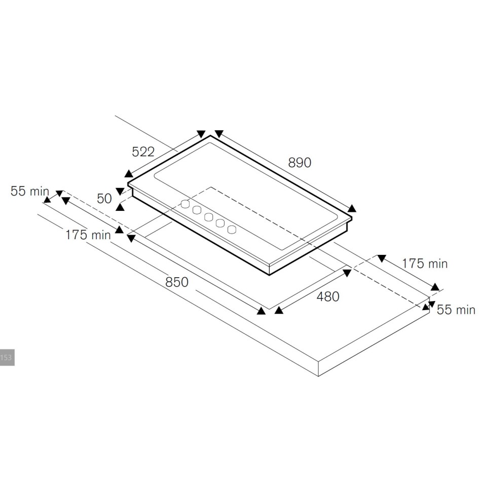 Bertazzoni P90 5C HER AC | Εστίες Αερίου
