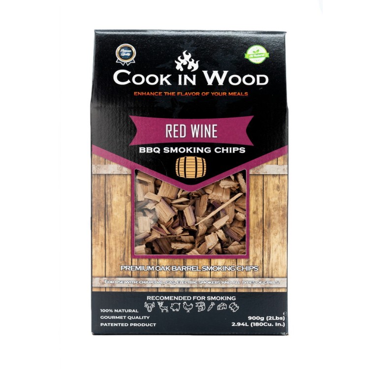 Ξύλα καπνίσματος Red Wine (Κόκκινο κρασί) Barrel Chips 900 gr