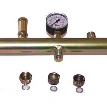 Κολλεκτέρ 3 φιαλών πλήρες με 4 εξόδους  μήκος 46 cm