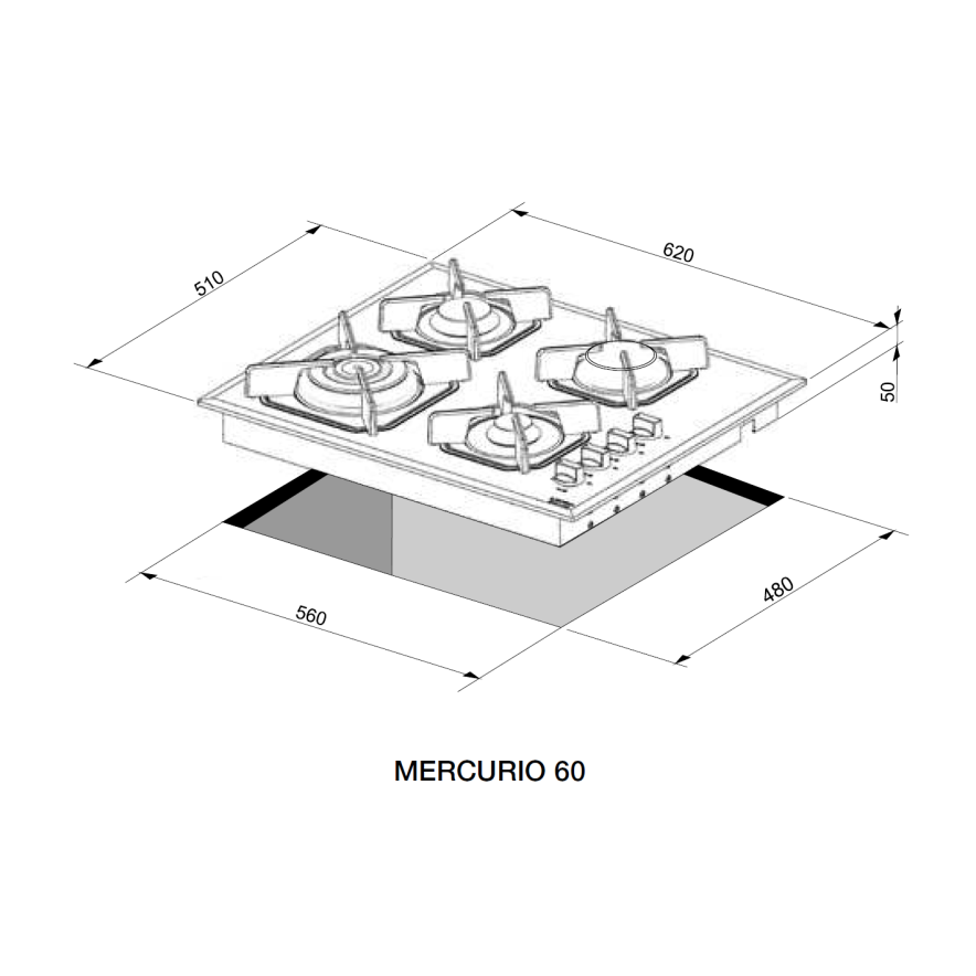 Lofra Mercurio 62 HGN6H0 | Εστίες Αερίου