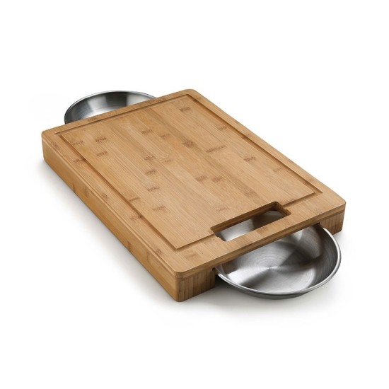 Napoleon Bamboo Cutting Surface with Stainless Steel Bowl - 70012 - 33x44.4cm