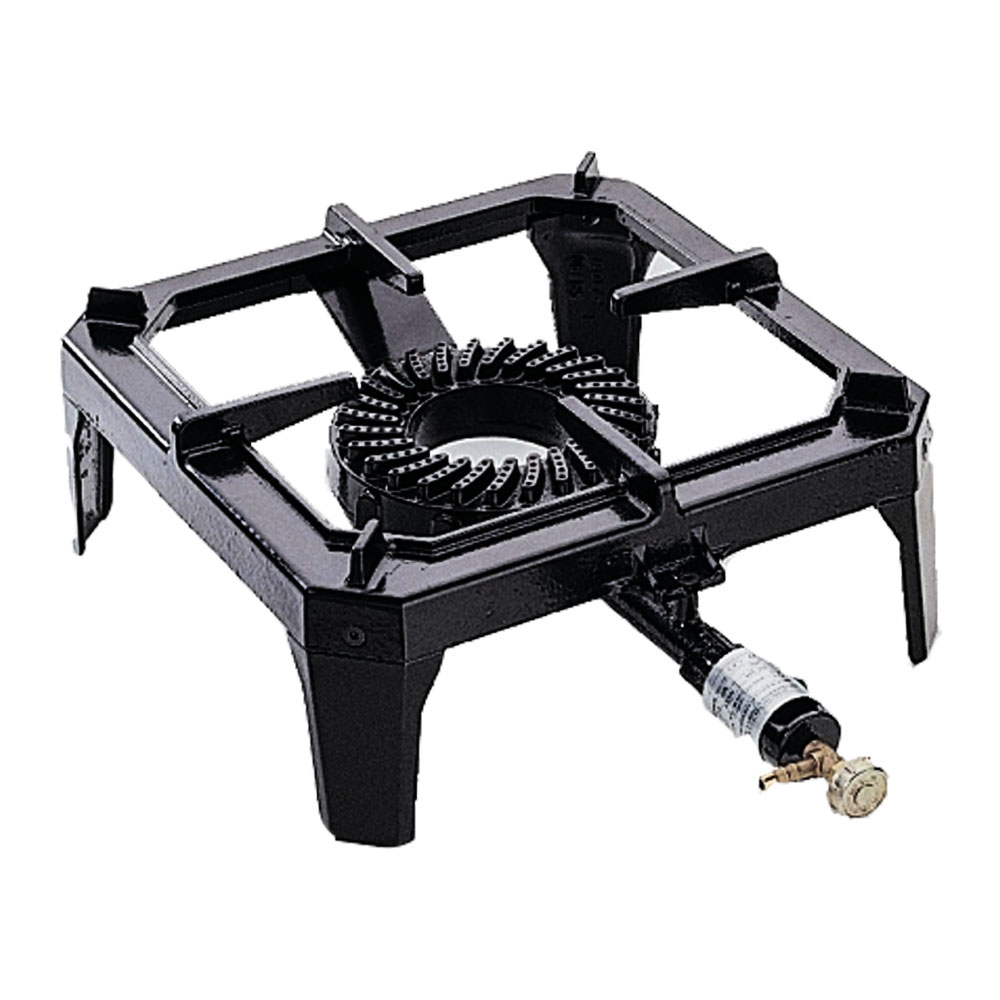 Μονή Εστία Eurogas με θερμοκόπια, βάση από μαντέμι και καυστήρα απο μαντέμι Φ18cm - 9Kw