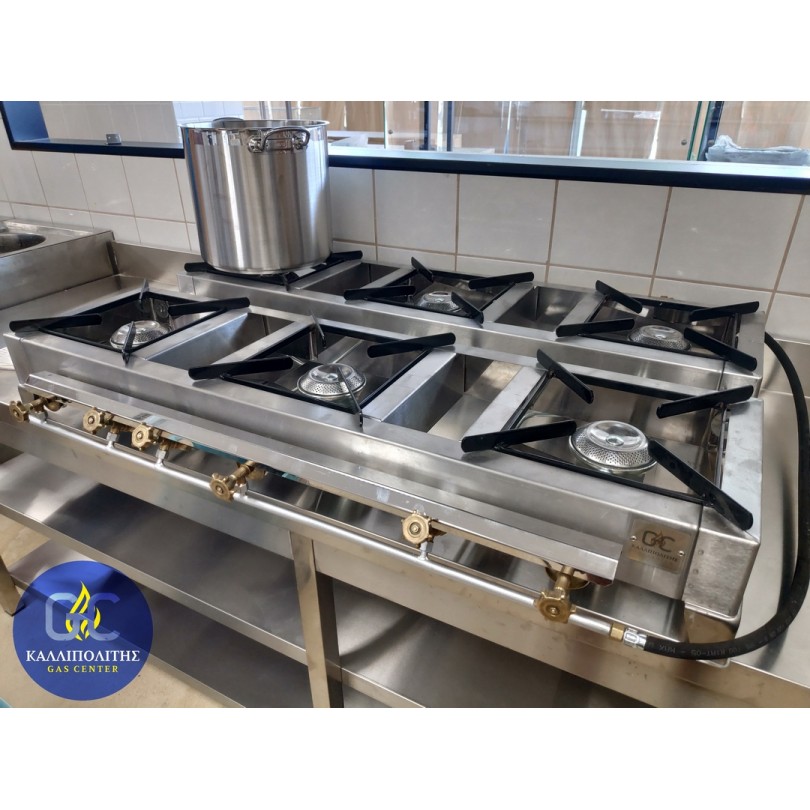 Express Εξαπλό Ανοξείδωτο Φλόγιστρο Υγραερίου