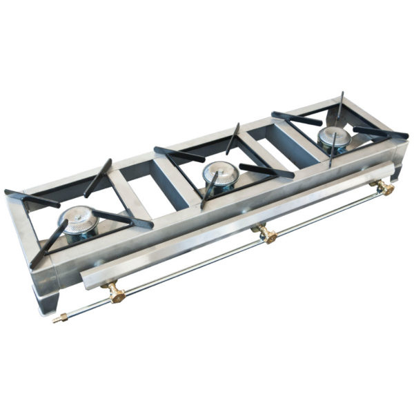 Express Τριπλή Εστία Inox Αερίου