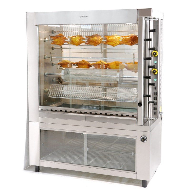 Ser Gas Κοτοπουλίερα Υγραερίου με 9 σούβλες KG9 με Θερμοθάλαμο