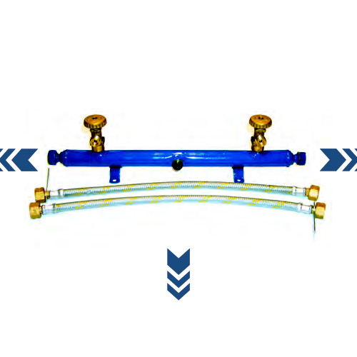Διπλο Κολλεκτέρ 3 εξόδων με δυο Σπιραλ Λάστιχα