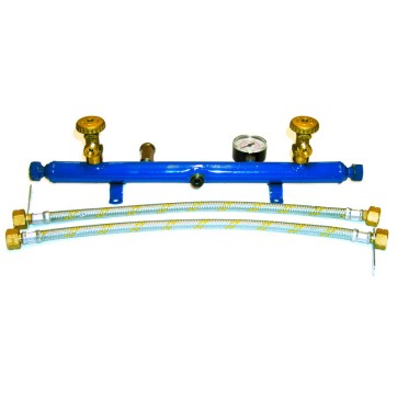 Διπλο Κολλεκτέρ 3 εξόδων με Βαλβίδα Υπερπίεσης και Μανόμετρο 