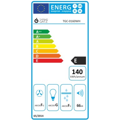Thermogatz Ελεύθερος Απορροφητήρας 60cm TGC 160 WH