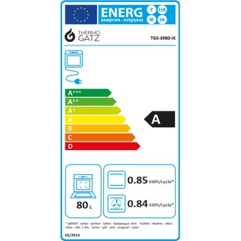 Thermogatz Μικτή Κουζίνα TGS 3980 IX 80Lt