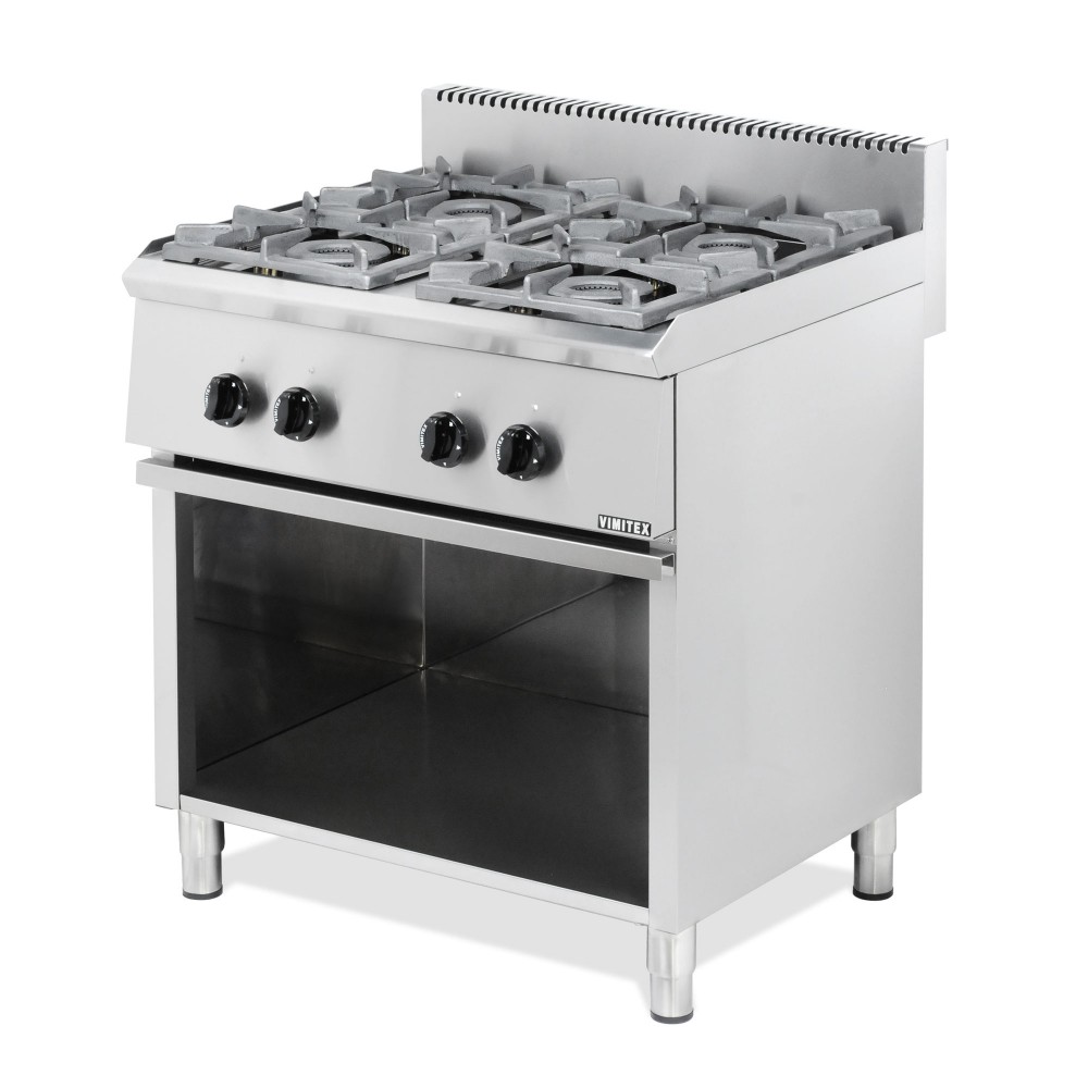 Τετραπλή Εστία Αερίου με ανοικτή βάση 0204ST-M