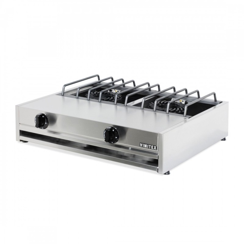 Vimitex Διπλό Φλόγιστρο με 2 μεγάλους καυστήρες και Σχαράκι 302A-S Vimitex Διπλό Φλόγιστρο με 2 μεγάλους καυστήρες και Σχαράκι 302A-S