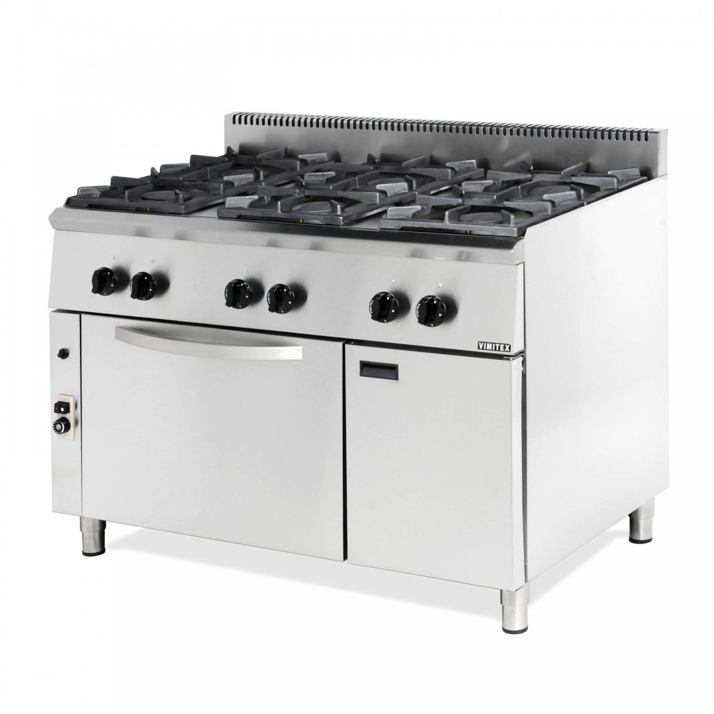 Vimitex Κουζίνα 6 Εστιών με Φούρνο 206STVE