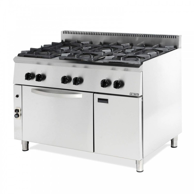 Vimitex Κουζίνα 6 Εστιών με Φούρνο 206STVE