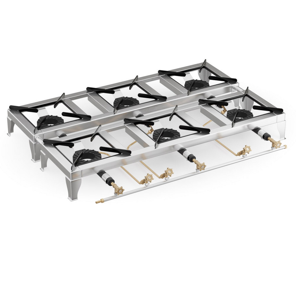 Φλόγιστρο Υγραερίου Εξαπλό GX60 Φ14 INOX