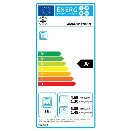La Germania AM6 4C 81 C NE | Φούρνος Αερίου με Αέρα και Γκριλ Αερίου  | Εστίες Αερίου