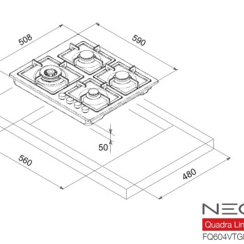 Neox FQ604VTGLΧ | Εστίες Αερίου