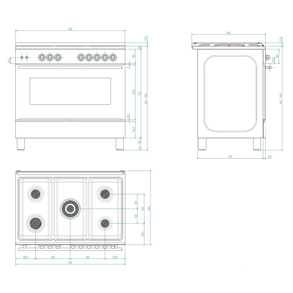 CookonGas CLIG9 50 81T CoG X | Φούρνος Αερίου με Αέρα και Γκριλ Αερίου & Σούβλα| Εστίες Αερίου CookonGas CLIG9 50 81T CoG X | Φούρνος Αερίου με Αέρα και Γκριλ Αερίου & Σούβλα| Εστίες Αερίου