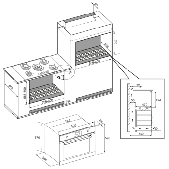 Mondin FM61CG03M2NN | Φούρνος Αερίου με Αέρα Γκριλ Αερίου και Σούβλα Mondin FM61CG03M2NN | Φούρνος Αερίου με Αέρα Γκριλ Αερίου και Σούβλα