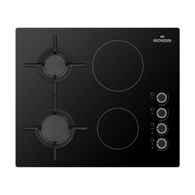 MONDIN VD602BNEV | Εστία Μικτής Τροφοδοσίας | 2 Εστίες Κεραμικές + 2 Αερίου MONDIN VD602BNEV | Εστία Μικτής Τροφοδοσίας | 2 Εστίες Κεραμικές + 2 Αερίου