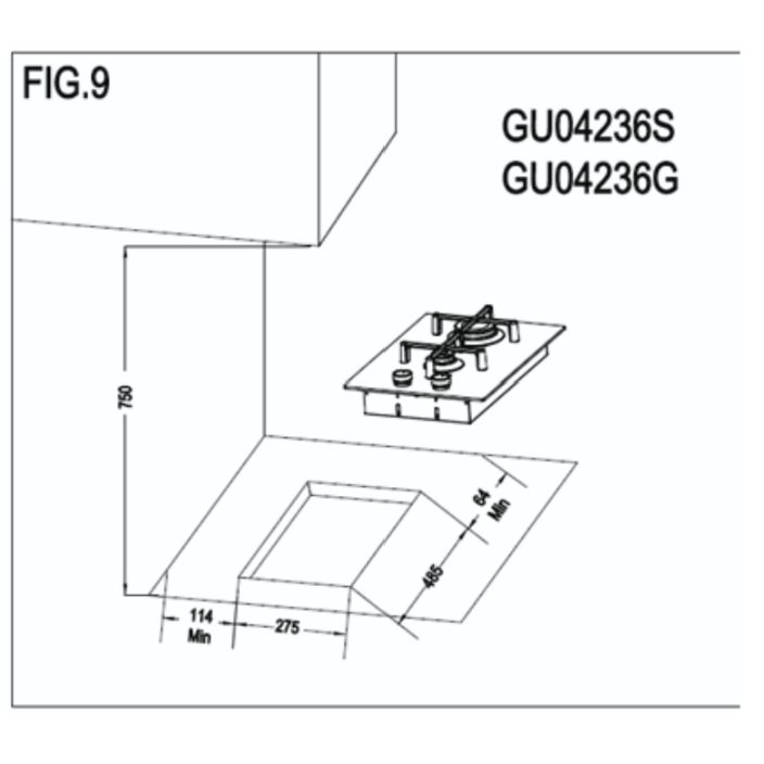 Thermogatz TGC 4236 GL - Εστία Αερίου