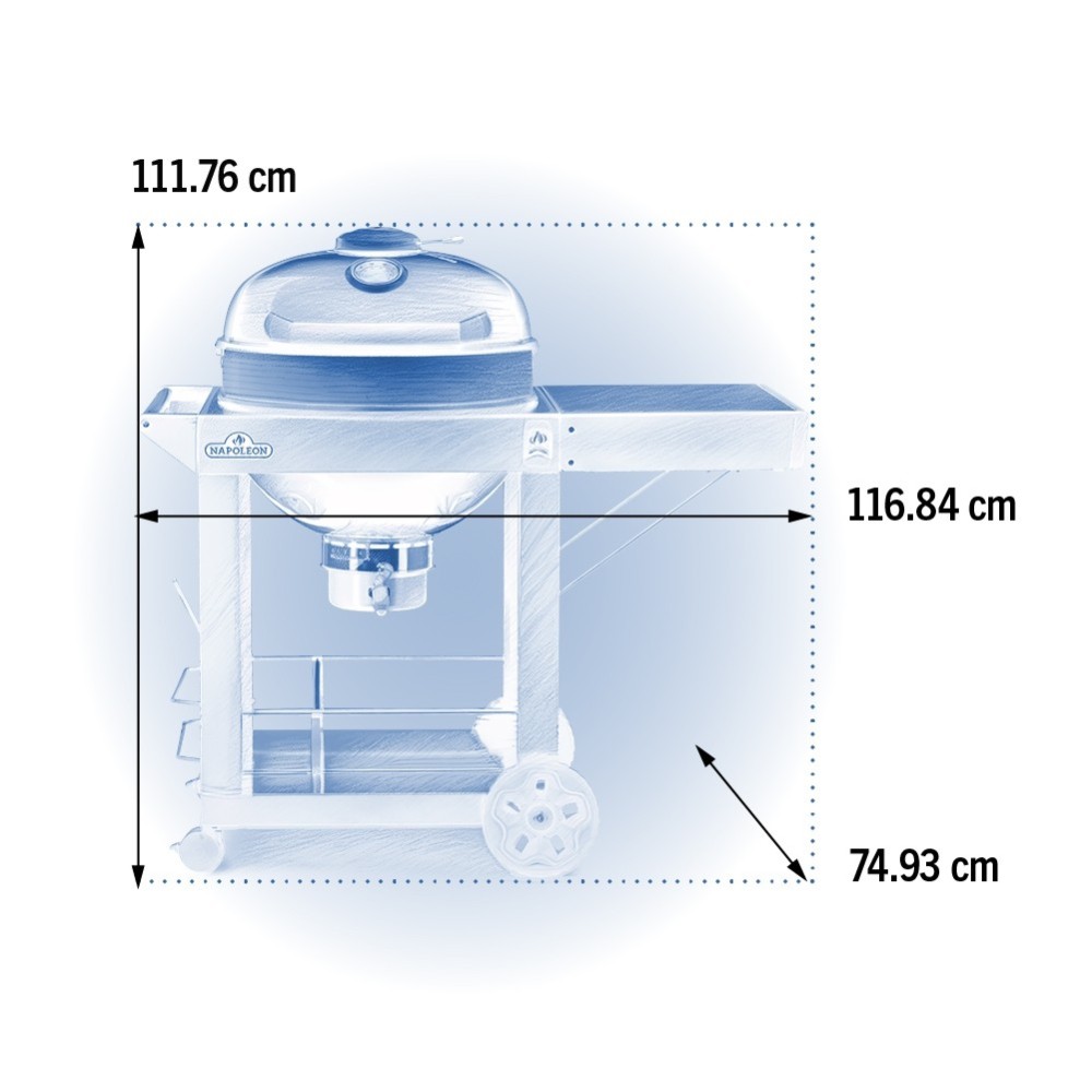 Napoleon PRO22K-CART-3 Ψησταριά Κάρβουνου